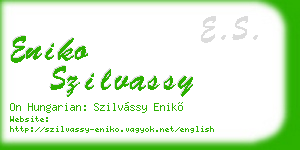 eniko szilvassy business card
